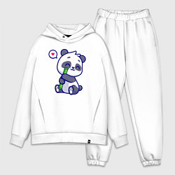 Мужской костюм оверсайз Lovely panda, цвет: белый