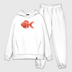 Мужской костюм оверсайз Милая красная рыбка