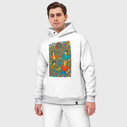 Мужской костюм оверсайз Astro психоделика, цвет: белый — фото 2