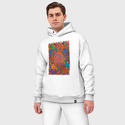 Мужской костюм оверсайз Astro психоделический рисунок, цвет: белый — фото 2