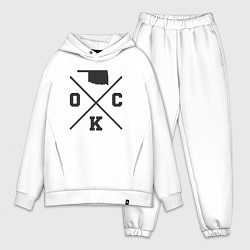 Мужской костюм оверсайз Map OKC, цвет: белый