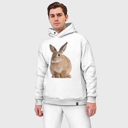 Мужской костюм оверсайз Бежевый кролик, цвет: белый — фото 2