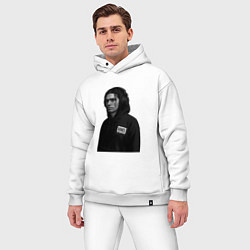 Мужской костюм оверсайз Bones в капюшоне с наушниками, цвет: белый — фото 2