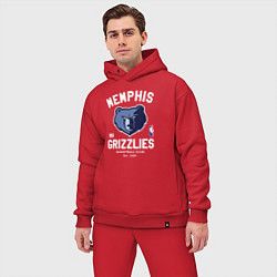 Мужской костюм оверсайз Memphis Grizzlies - NBA team, цвет: красный — фото 2