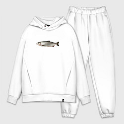 Мужской костюм оверсайз Селёдка в профиль, цвет: белый