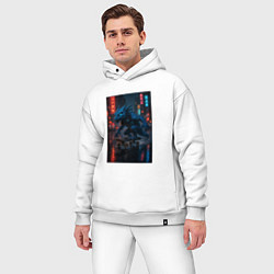 Мужской костюм оверсайз Дракон на Колесах, цвет: белый — фото 2