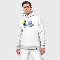 Мужской костюм оверсайз Инопланетянин космонавт, цвет: белый — фото 2