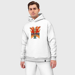 Мужской костюм оверсайз Doom2 logo, цвет: белый — фото 2