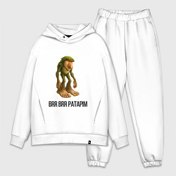 Мужской костюм оверсайз Brr Brr Patapim Brainrot, цвет: белый