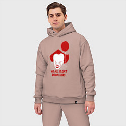 Мужской костюм оверсайз We all float, цвет: пыльно-розовый — фото 2