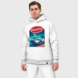 Мужской костюм оверсайз Бендер на Бугатти, цвет: белый — фото 2