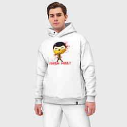 Мужской костюм оверсайз Scorpion finish him, цвет: белый — фото 2