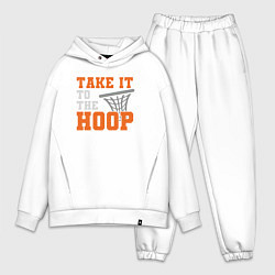 Мужской костюм оверсайз Take it to the hoop, цвет: белый