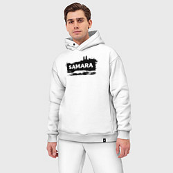 Мужской костюм оверсайз Самара в стиле граффити, цвет: белый — фото 2