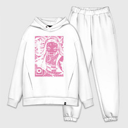 Мужской костюм оверсайз Клинок рассекающий демонов Nezuko бой, цвет: белый