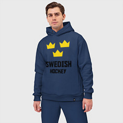 Мужской костюм оверсайз Swedish Hockey, цвет: тёмно-синий — фото 2