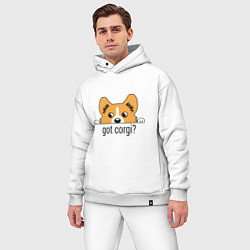 Мужской костюм оверсайз Got Corgi, цвет: белый — фото 2