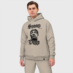 Мужской костюм оверсайз Snoop Dogg Face, цвет: миндальный — фото 2