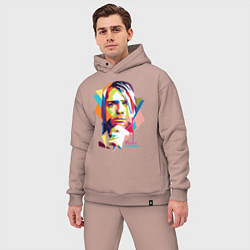 Мужской костюм оверсайз Kurt Cobain: Colors, цвет: пыльно-розовый — фото 2