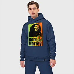 Мужской костюм оверсайз Bob Marley: Jamaica, цвет: тёмно-синий — фото 2