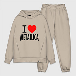 Мужской костюм оверсайз I love Metallica