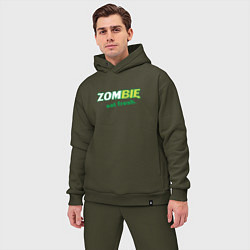 Мужской костюм оверсайз Zombie - eat fresh, цвет: хаки — фото 2