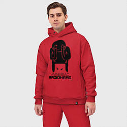 Мужской костюм оверсайз Radiohead, цвет: красный — фото 2