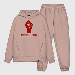 Мужской костюм оверсайз REBELLION, цвет: пыльно-розовый