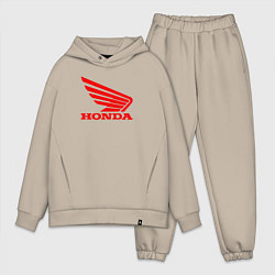 Мужской костюм оверсайз Honda Red, цвет: миндальный