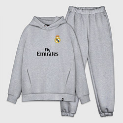 Мужской костюм оверсайз Real Madrid: Fly Emirates, цвет: меланж