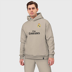 Мужской костюм оверсайз Real Madrid: Fly Emirates, цвет: миндальный — фото 2