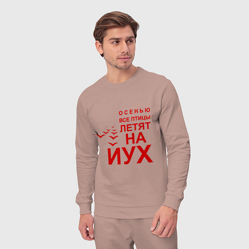 Мужской костюм Птицы летят на йух / Пыльно-розовый – фото 3