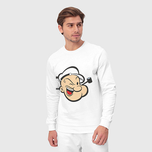 Мужской костюм Popeye Face / Белый – фото 3