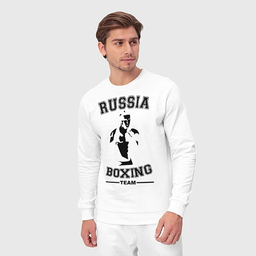 Мужской костюм Russia Boxing Team / Белый – фото 3