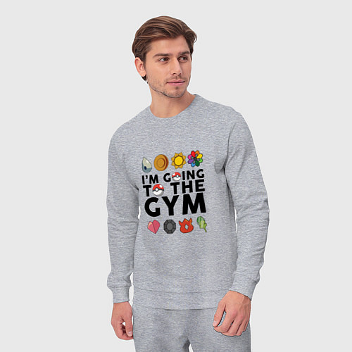 Мужской костюм Pokemon Im going to the gym (black) / Меланж – фото 3