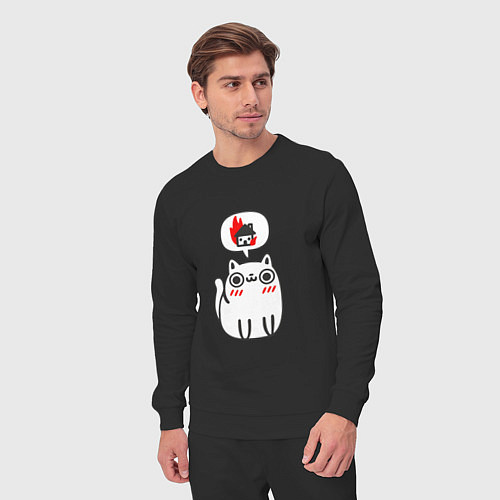 Мужской костюм Мысли кота / Черный – фото 3