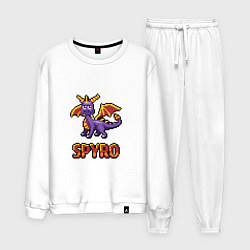 Костюм хлопковый мужской Spyro: 8 bit, цвет: белый