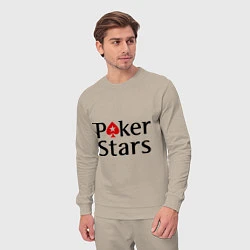 Костюм хлопковый мужской Poker Stars, цвет: миндальный — фото 2
