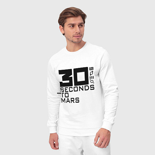 Мужской костюм 30 Seconds To Mars / Белый – фото 3