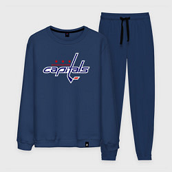 Костюм хлопковый мужской Washington Capitals, цвет: тёмно-синий
