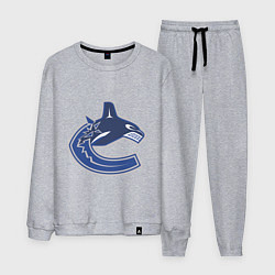 Костюм хлопковый мужской Vancouver Canucks, цвет: меланж