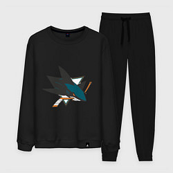 Костюм хлопковый мужской San Jose Sharks, цвет: черный