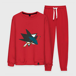 Костюм хлопковый мужской San Jose Sharks, цвет: красный