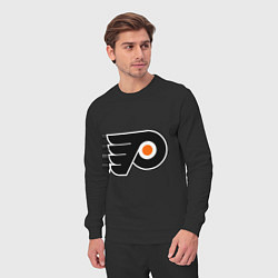 Костюм хлопковый мужской Philadelphia Flyers, цвет: черный — фото 2