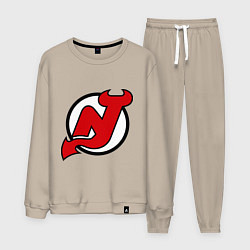 Костюм хлопковый мужской New Jersey Devils, цвет: миндальный