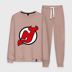 Костюм хлопковый мужской New Jersey Devils, цвет: пыльно-розовый