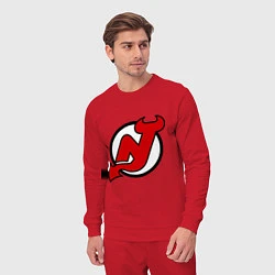 Костюм хлопковый мужской New Jersey Devils, цвет: красный — фото 2