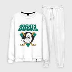 Костюм хлопковый мужской Anaheim Mighty Ducks, цвет: белый