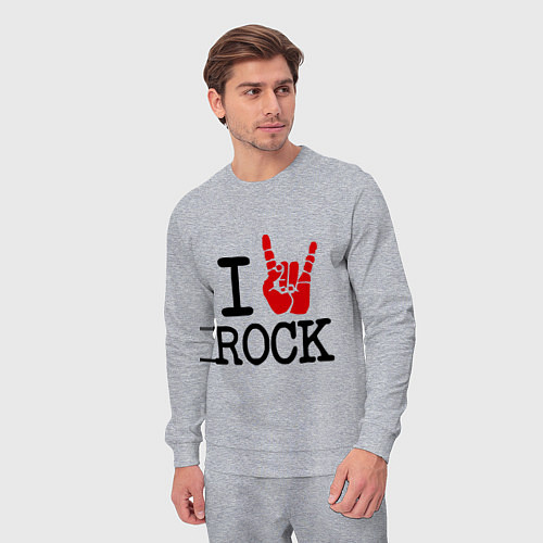 Мужской костюм I love rock / Меланж – фото 3