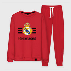 Костюм хлопковый мужской Real Madrid Lines, цвет: красный